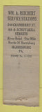 Matchbook Cover - Wm Reichert's Golf Driving Range Harrisburg PA WORN BOBTAIL