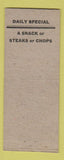 Matchbook Cover - Bee Jay Snack Bar Boston MA pinup BOBTAIL