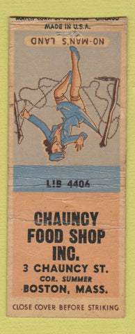 Matchbook Cover - Chauncy Food Shop Boston MA WORN pinup BOBTAIL