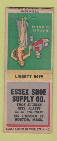 Matchbook Cover - Essex Shoe Supply Boston MA pinup BOBTAIL
