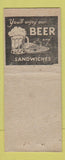 Matchbook Cover - Robins Roost pinup BOBTAIL