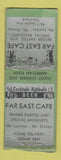Matchbook Cover - Far East Cafe Cleveland OH BOBTAIL