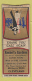 Matchbook Cover - Knobel's Gardens Cleveland OH BOBTAIL