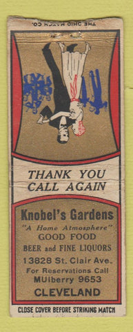 Matchbook Cover - Knobel's Gardens Cleveland OH BOBTAIL