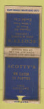 Matchbook Cover - Scotty's Restaurant Euclid City OH WEAR BOBTAIL