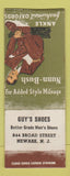 Matchbook Cover - Nunn Bush Men's Shoes Guy's Newark NJ WEAR BOBTAIL