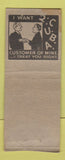 Matchbook Cover - Sadie's Dutch Inn Cafe Dominguez CA pinup  BOBTAIL