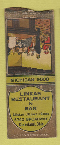 Matchbook Cover - Linkas Restaurant Cleveland OH WEAR BOBTAIL