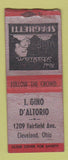 Matchbook Cover - I Gino D'Altorio Italian Cleveland OH BOBTAIL