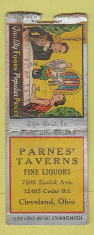 Matchbook Cover - Parnes' Taverns Cleveland OH WEAR BOBTAIL