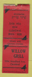 Matchbook Cover - Willow Grill Cleveland OH BOBTAIL