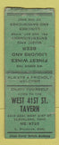 Matchbook Cover - West 41st St Tavern Cleveland OH WORN BOBTAIL