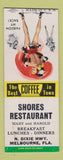 Matchbook Cover - Shores Restaurant Melbourne FL pinup WEAR BOBTAIL