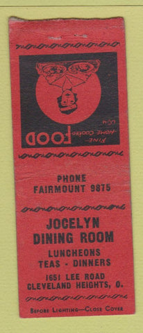 Matchbook Cover - Jocelyn Dining Room Cleveland Heights OH BOBTAIL