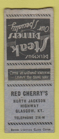 Matchbook Cover - Red Cherry's Glasgow KY WEAR BOBTAIL