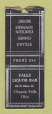 Matchbook Cover - Falls Liquor Bar Chagrin Falls OH BOBTAIL