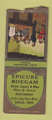 Matchbook Cover - Epicure Boegam Euclid OH BOBTAIL