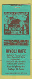Matchbook Cover - Rivoli Cafe Gallup NM Route 66 BOBTAIL