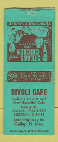 Matchbook Cover - Rivoli Cafe Gallup NM Route 66 BOBTAIL