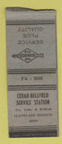 Matchbook Cover - Sunoco oil gas Cedar Bellfield Cleveland Heights OH BOBTAIL