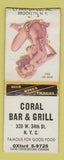 Matchbook Cover - Coral Bar and Grill New York City pinup BOBTAIL