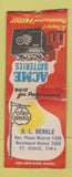 Matchbook Cover - Cities oil gas HL Henkle Fort Dodge IA BOBTAIL