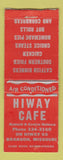 Matchbook Cover - Hiway Cafe Branson MO WEAR BOBTAIL