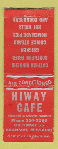 Matchbook Cover - Hiway Cafe Branson MO WEAR BOBTAIL