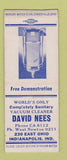 Matchbook Cover - David Ness Vacuum Cleaner Indianapolis IN BOBTAIL
