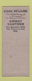 Matchbook Cover - David Ness Vacuum Cleaner Indianapolis IN BOBTAIL
