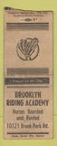 Matchbook Cover - Brooklyn Horse Riding Academy WEAR BOBTAIL