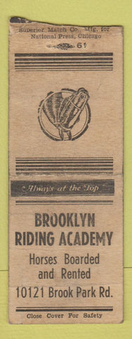 Matchbook Cover - Brooklyn Horse Riding Academy WEAR BOBTAIL