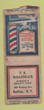 Matchbook Cover - FB Hollenback Barber Shop Buffalo NY DQ WEAR BOBTAIL