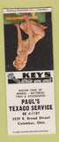 Matchbook Cover - Paul's Texaco oil gas Columbus OH pinup BOBTAIL