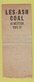 Matchbook Cover - Les Ash Coal pinup BOBTAIL