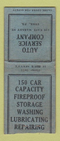 Matchbook Cover - Auto Service Company York PA WEAR BOBTAIL
