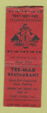 Matchbook Cover - Tre Mar Restaurant York PA WORN BOBTAIL