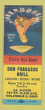 Matchbook Cover - Don Fracasso Grill Columbus OH pinup BOBTAIL