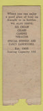 Matchbook Cover - Famous Texas Lunch Carlisle Gettysburg PA DQ BOBTAIL