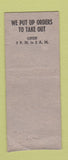 Matchbook Cover - Chung Hing Cafe Seattle WA Chinese WEAR BOBTAIL