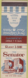 Matchbook Cover - Senator Hotel Sacramento CA