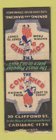 Matchbook Cover - The Cow Shed Detroit MI BOBTAIL