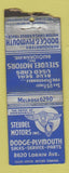 Matchbook Cover - Steudel Dodge Plymouth Cleveland OH WEAR BOBTAIL