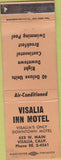 Matchbook Cover - Visalia Inn Motel CA WEAR orange