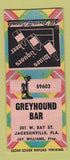 Matchbook Cover - Greyhound Bar Jacksonville FL 1942 WEAR BOBTAIL