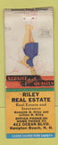Matchbook Cover - Riley Real Estate Hampton Beach NH pinup  BOBTAIL