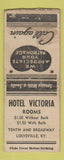 Matchbook Cover - Hotel Victoria Louisville KY WORN BOBTAIL