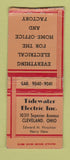 Matchbook Cover - Tidewater Electric Cleveland OH BOBTAIL