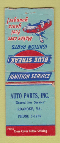 Matchbook Cover - Blue Streak Ignition Parts Roanoke VA BOBTAIL