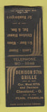 Matchbook Cover - Denison 97th Grille Cleveland OH BOBTAIL
